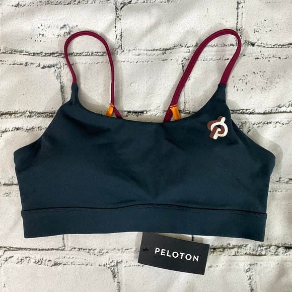 Peloton Women's Cadent Racerback Bra, Deep Cobalt, Buenas Vibras, 3x